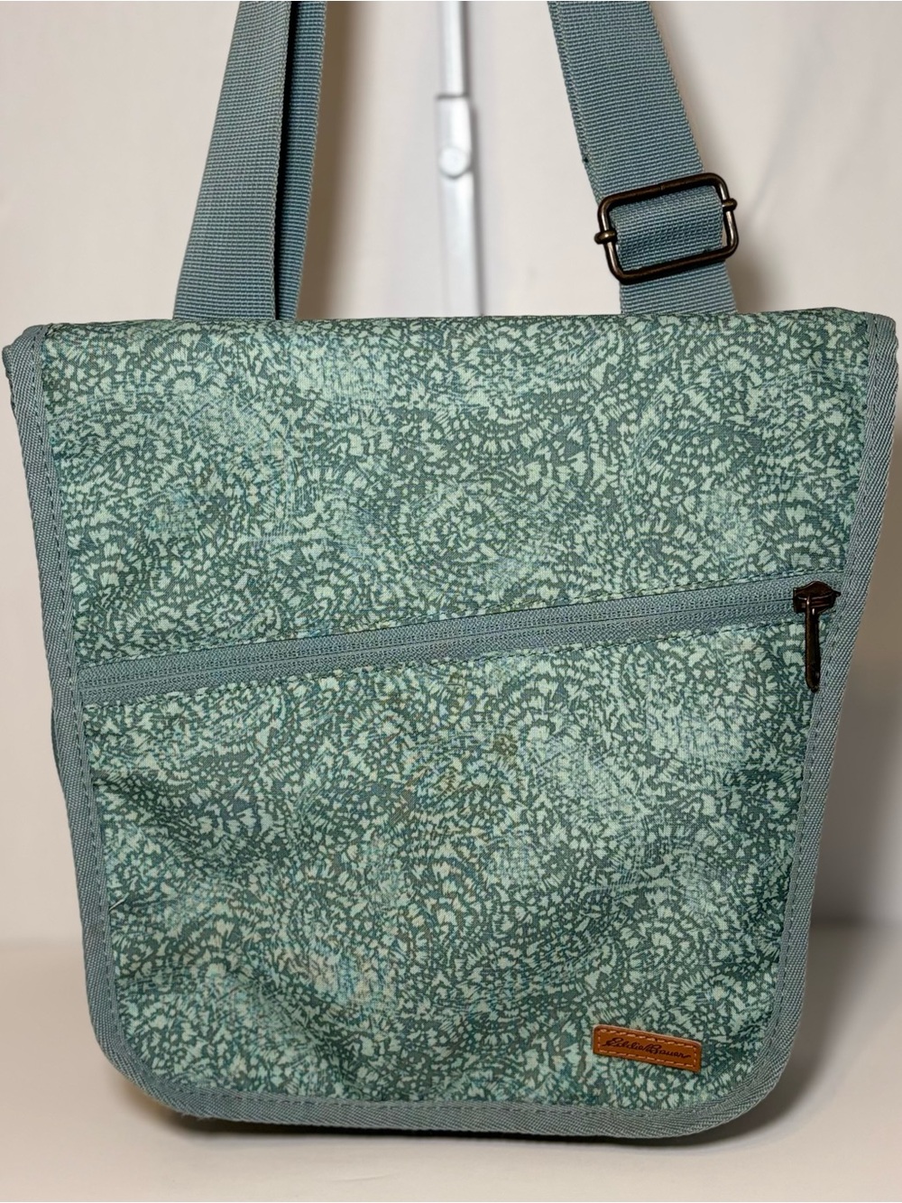 Eddie Bauer Mint Green Patterned Crossbody Bag